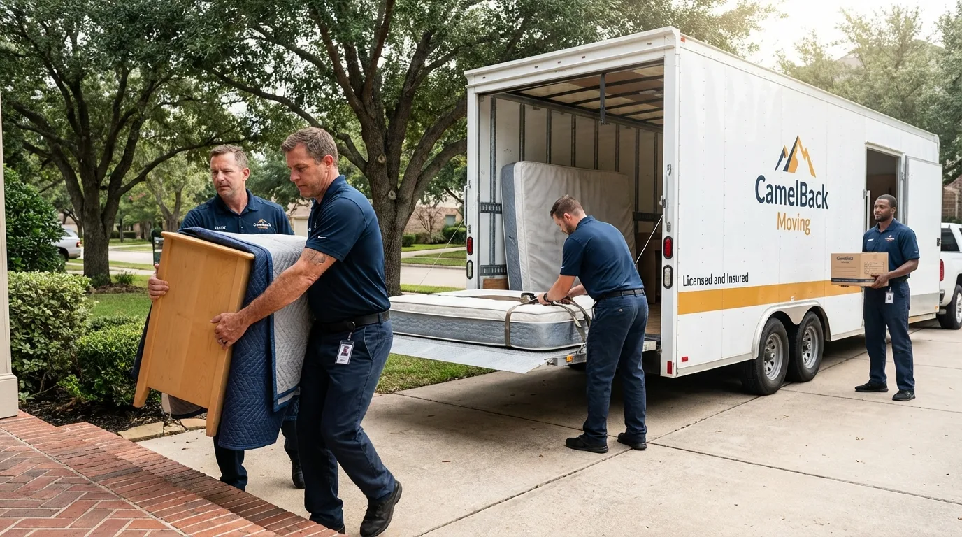 Crew loading residential truck for cross-state move from Hiram, GA